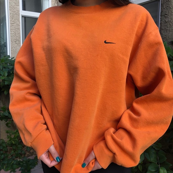 orange nike sweaters